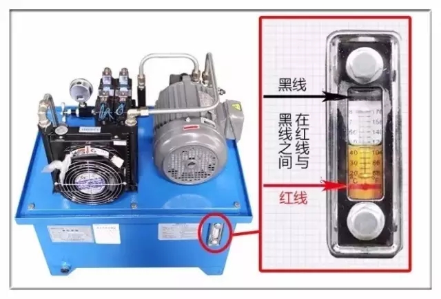 液壓系統加油規(guī)定范圍
